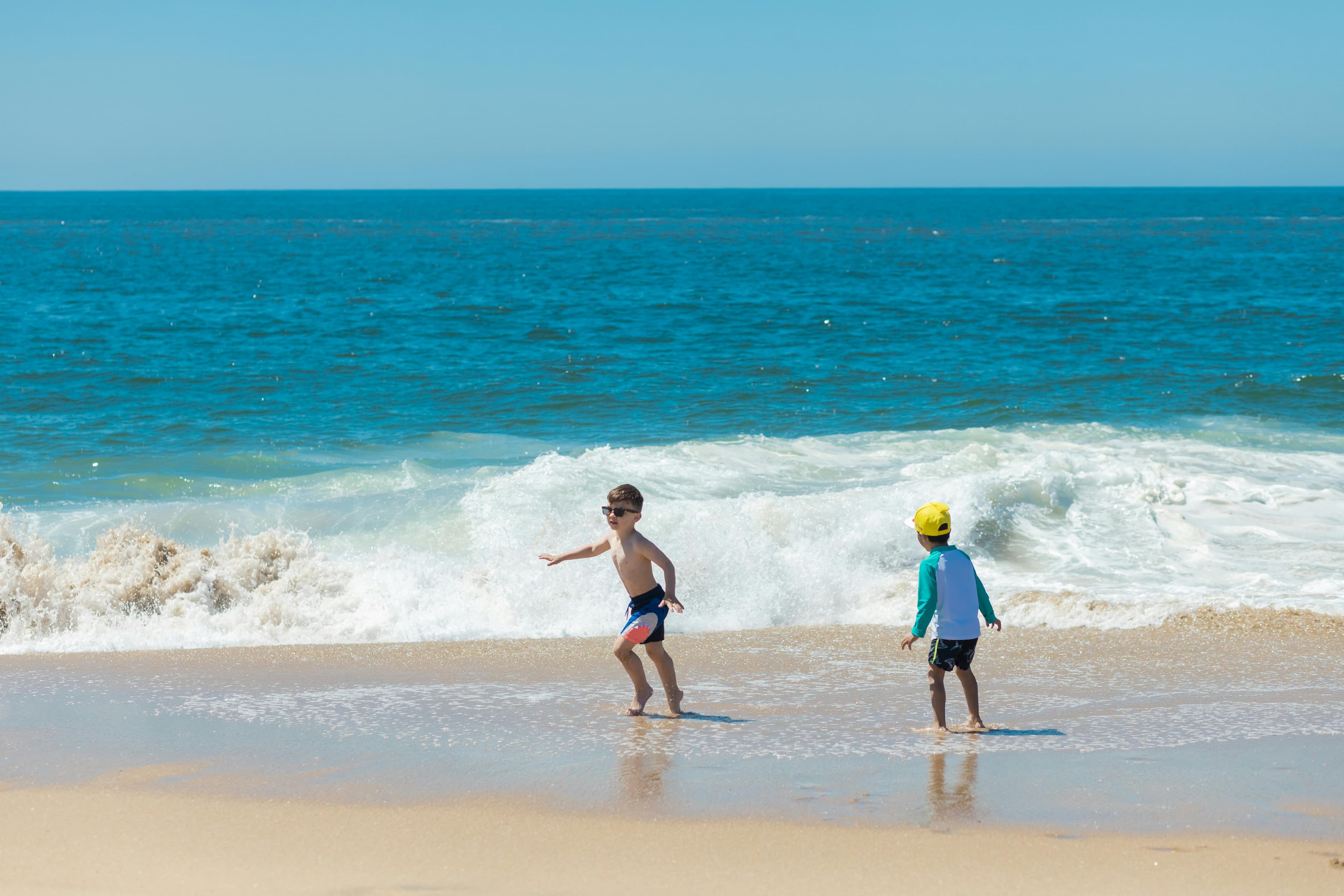 Children playing on Bloubergstrand Beach